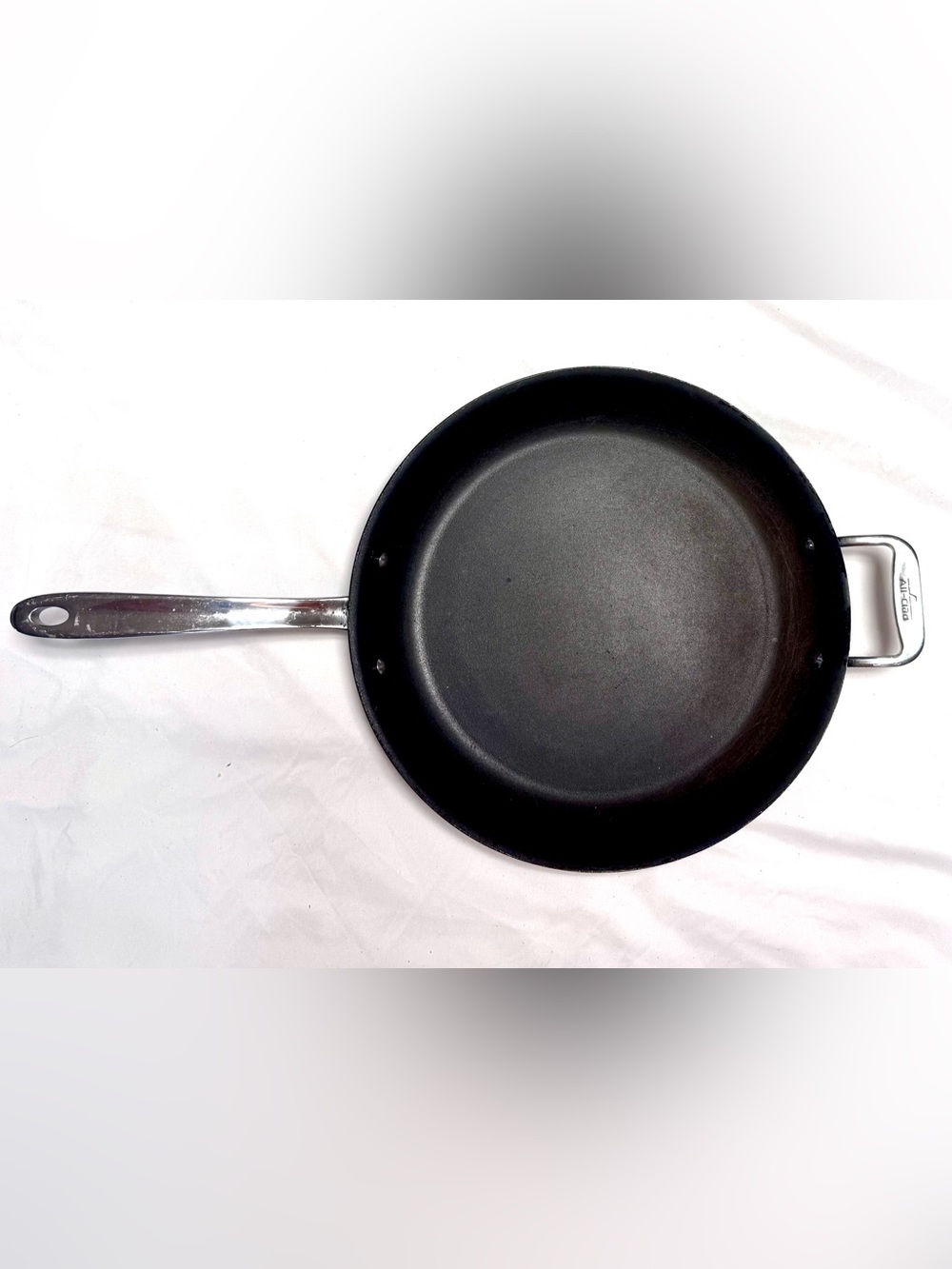 All-Clad 12” Nonstick Black Frying Pan with Stainless Handles - Home Kitchen